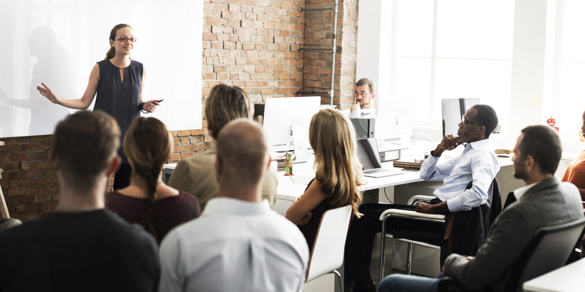 Business Team Training Listening Meeting Concept